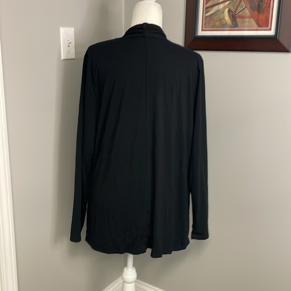 J JIll Black Waterfall cardigan sweater size XL Lightweight - Picture 4 of 6